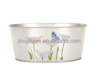Pot Bunga Linye Tinplate Matte Planter Bucket dengan Tutup Sikat Segel, Ramah Lingkungan, Tahan Lama, Biodegradable, Ringan, Gaya Amerika