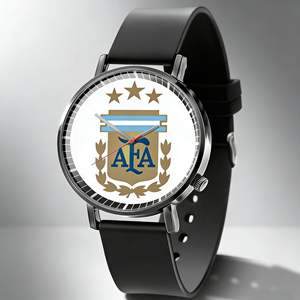 2026年ニューヨーロピアンカップユニバーサルウォッチ、ヨーロッパサッカークラブアイコン、ブラックシリコンストラップ、クォーツ腕時計、合金ケース、38mmポインター - Product Image 4