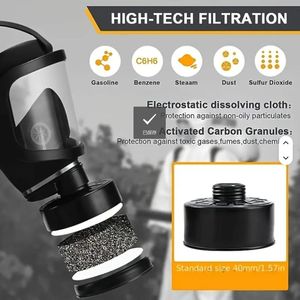Masker <span class=keywords><strong>Respirator</strong></span> kualitas industri, masker Gas wajah penuh dengan filter <span class=keywords><strong>Respirator</strong></span> - Product Image 6