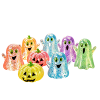 Jouet anti-stress Halloween fantôme souple à presser avec paillettes scintillantes, design mignon, en TPR, unisexe 2026