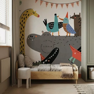 Carta da Parati Adesiva con Sfondo <span class=keywords><strong>di</strong></span> Coccodrilli Cartoon in Stile Nordico per Camerette dei Bambini - Product Image 6