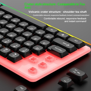 Combo de teclado y ratón para juegos GTX350, diseño flotante con luz Led colorida, con cable, para deportes electrónicos y uso en la oficina - Product Image 4