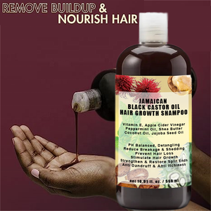 Huile de ricin noire jamaïcaine hydratante Epairing pour la croissance des cheveux dans le nombril, shampoing à l'huile d'argan pour le traitement des cheveux secs et abîmés - Product Image 2