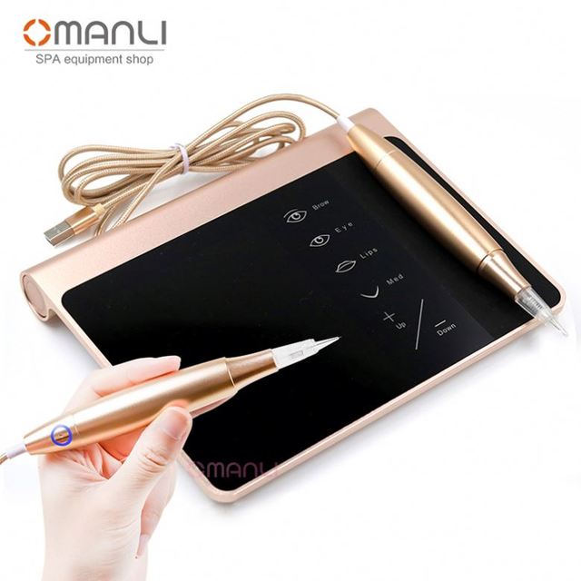 OM-V40 Permanent Makeup Machine Kit for Eyebrow Tattoo Lip Eyeliner Microblading Pen Set Dermograph Make up Microblade Machine