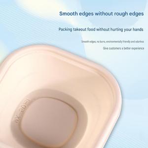 Custom Wholesale Disposable Sauce Cups and Sauce <b>Containers</b> with Lids Square Biodegradable Detachable Corn Starch Food <b>Container</b> - Product Image 5