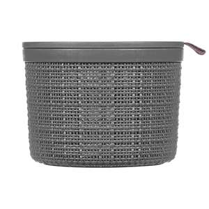 กล่องเก็บของ Curver ทรงกลม2L พร้อมฝาปิดปอกระเจารีไซเคิลแอนทราไซต์ - Product Image 3