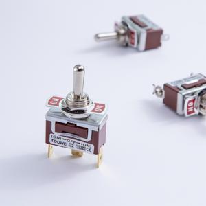 TOOWEI Switch Toggle SPDT (ON)-OFF-(ON) Interruptor de palanca momentáneo de 3 pines - Product Image 2