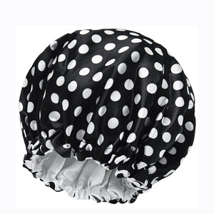 Bonnet de Douche Luxe Multifonctionnel Écologique en Plastique Satiné Épais et Imperméable pour Femme, Idéal Spa, Salon et Salle de Bain - Product Image 1