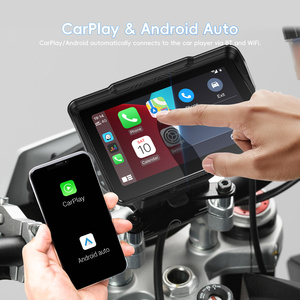 หน้าจอพกพา Podofo ขนาด 7 นิ้ว สำหรับมอเตอร์ไซค์ รองรับ Carplay กล้องคู่ กันน้ำ IP67 เชื่อมต่อไร้สาย CarPlay และ Android Auto พร้อมระบบนำทาง GPS สำหรับมอเตอร์ไซค์ - Product Image 3