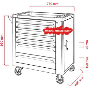 Fabricant <span class=keywords><strong>Support</strong></span> Outil Roulant Coffre Armoire chariot ensemble truckgarage chariot de rangement tiroir mobile Accessoires avec outil - Product Image 6