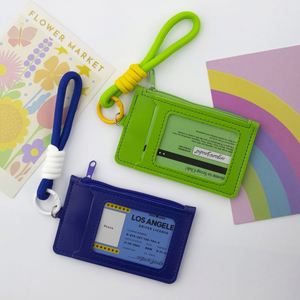 Cute Solid Color <b>Wallet</b> & Coin Purse With Wrist Strap Portable Card Holder Unisex Zipper Leather <b>Small</b> Bag - Product Image 1