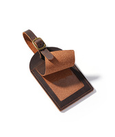 Étiquette de bagage de luxe en cuir de cheval fou véritable coffret cadeau de mariage étiquette de valise de voyage