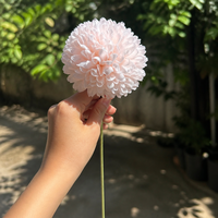 Bunga Krisan Pom Pom Buatan Grosir, Tangkai Tunggal 30cm, Kepala 7cm, Bahan Sutra, 8 Warna, Dekorasi Rumah & Pernikahan, Bunga Bola