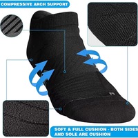 Chaussettes de sport OEM pour homme, chaussettes tricotées à la cheville, séchage rapide, multifonctionnelles, semelle en tissu éponge, antidérapantes, respirantes