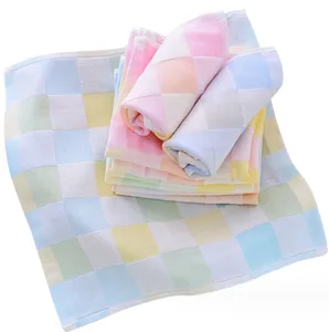 Checkered Hand Towels Face Wash Cloth Decorative Hand Towel Plaid Dishcloth for kids