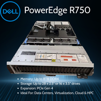 适用于PowerEdge R750高性能2U机架服务器双英特尔至强，高达8tb DDR4企业存储新库存