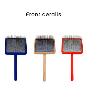 Factory Wholesale 100x205mm Professional Dog <strong>Brush</strong> Curved Long Pin Dog Grooming <strong>Slicker</strong> <strong>Brush</strong> - Product Image 2