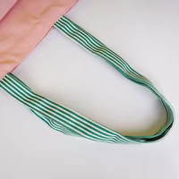 Sac fourre-tout en toile de coton de 12 oz de haute qualité, personnalisable en taille, rayé vert et blanc, avec bandoulière, doux, respirant et recyclable