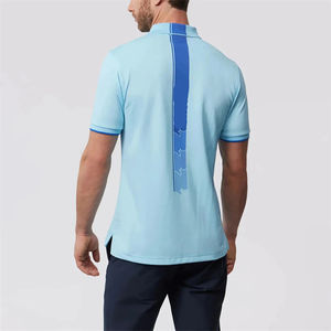 Golf pour hommes personnalisé pour polos séchage rapide 100% coton T-Shirts porter tissu Piqué solide broderie Poloshirts toile - Product Image 2