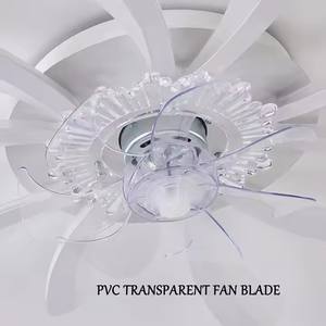 สินค้ามาใหม่<span class=keywords><strong>พัดลม</strong></span>ติดเพดาน LED ดีไซน์ดอกบัวทันสมัยควบคุมด้วยรีโมตไฟ AC ในห้องนั่งเล่นโคมไฟพัดลมติดเพดานระบายความร้อนด้วยอากาศ - Product Image 3
