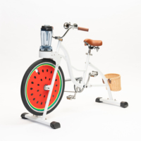 EXI 26-inch Single Speed Oranje Sapcentrifuge Smoothie Blender Fitnessfiets voor Feestjes, Strandwandelingen en Andere Sportactiviteiten