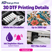 Imprimante DTF A3 à tête unique XP600, largeur d'impression 330 mm, 2880 dpi, machine d'impression par transfert de film PET de bureau pour t-shirts