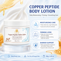 Crème hydratante pour le visage au peptide de cuivre, au suif de bœuf, à la jojoba et à la vitamine E, marque privée, fabricant OEM de produits de soin