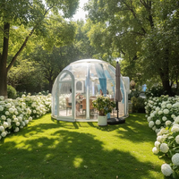 Dôme moderne préfabriqué en aluminium aéronautique et PC, transparent pour l'observation des étoiles, pour hôtel, chambre d'hôtes, cour, mobile et facile à déplacer, modèle 1