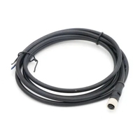 Kabel Konektor Elbow Kustom M8 Male ke Female 3 4 6 8Pin 2 Meter