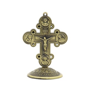 Artesanía religiosa de Metal, cristianismo católico, <span class=keywords><strong>ortodoxa</strong></span> de Jesús <span class=keywords><strong>Iglesia</strong></span>, cuatro templos, apóstoles, crucifijo, decoración del hogar STAC004 - Product Image 2