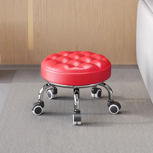 Phong cách hiện đại PU da đa chức năng Cán thấp Phân di động chân chân phân mềm bánh xe cho kho KHÁCH SẠN CĂN HỘ - Product Image 5