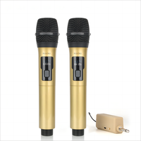 Microphone sans fil à main professionnel Batterie au lithium rechargeable 1800mA adaptée aux soirées karaoké