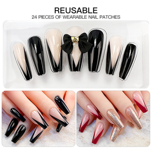 Ongles artificiels de luxe, Design personnalisé, presse sur les ongles et les cils, ensemble d'emballage - Product Image 2