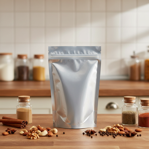 공장 맞춤형 식품 포장 가방 지퍼 잠금 마일라 하이 배리어 포일 스탠드 파우치 전면 투명 - Product Image 1