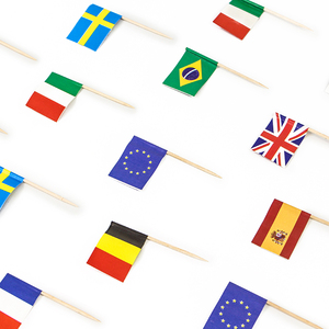 2025 Phong Cách Mới Kích Thước Nhỏ Burger Cờ Chọn Biểu Tượng Tùy Chỉnh In Ấn Cocktail Tăm Cờ Với Tùy Chỉnh Đóng Gói - Product Image 1