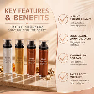 HKH Private Logo Natural Body Shimmer Oil Perfume Spray Flavor Fragrance Long Lasting Brightening Face Body Makeup Halal 3 Year - Product Image 2