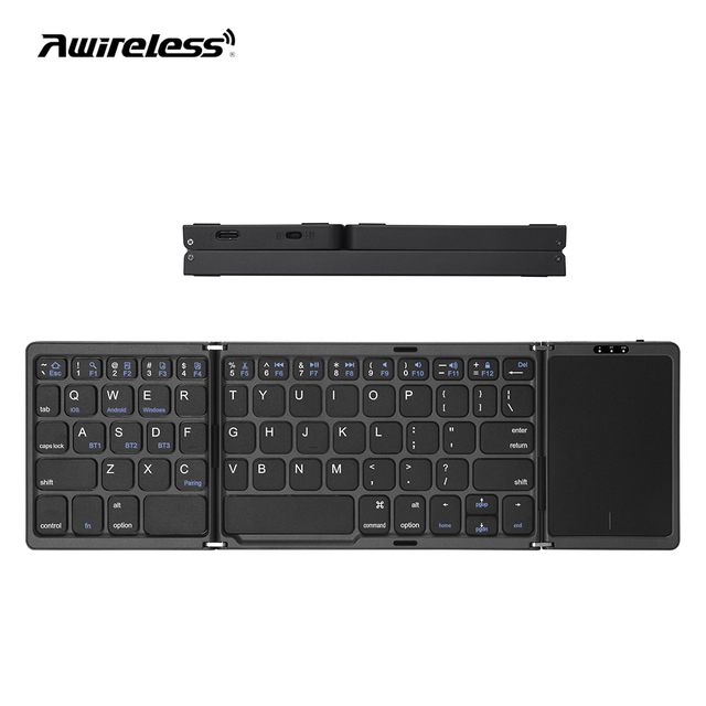 bluetooth Multiple Device Keyboard Rechargeable Fullsize Foldable bluetooth Keyboard Touchpad bluetooth Keyboard for Honor Pad 9