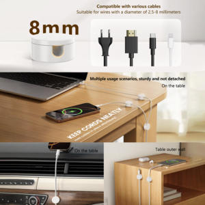 Support de <span class=keywords><strong>câble</strong></span> magnétique durable personnalisé avec logo, organisateur de fils en plastique ABS en gros, service OEM ODM YINSTECH Electronics - Product Image 5