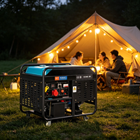 Groupe électrogène diesel portable triphasé 60Hz 10kW, démarrage 12V CC, type silencieux, ATS, protection contre le manque d'huile, alimentation de secours domestique