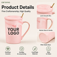 Coffret cadeau de tasse à thé personnalisé de luxe nordique tasses à café en céramique Mr et Mrs avec cuillère pour les couples accessoire cadeau de la Saint-Valentin
