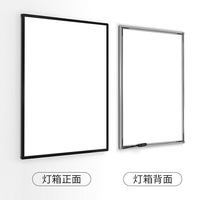 Boîte à lumière LED ultra-fine personnalisée avec verre trempé, affichage rétroéclairé, panneau mural pour publicité intérieure
