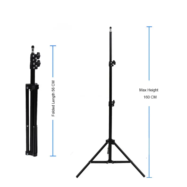 ขาตั้งกล้องแบบยืดหดได้1.6ม.,ขาตั้งกล้องสำหรับถ่ายภาพไลฟ์สดขาตั้งสามขาสีแดงตาข่ายยึดสำหรับถ่ายภาพ