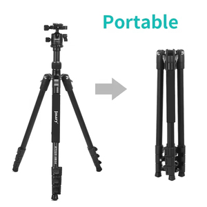 Hot Bán Jmary 2 Trong 1 Gấp Nhôm Nhỏ Gọn Chuyên Nghiệp 360 Xoay Tripod Đứng Monopod Máy Ảnh Điện Thoại Tripod - Product Image 3