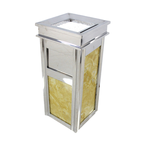 Poubelle commerciale carrée en acier inoxydable pour hôtel, zone publique, <span class=keywords><strong>restaurant</strong></span>, salle d'exposition, antirouille, grande capacité, durable - Product Image 4