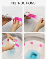 AJYF Désodorisant WC jetable écologique, nettoyant en gel parfumé en forme de petite fleur
