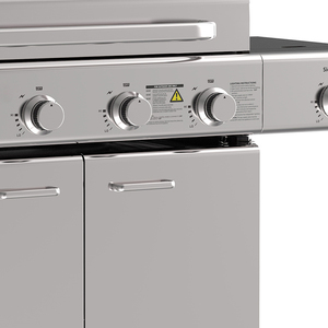 गार्डन प्लेट 6 बर्नर वाणिज्यिक बारबेक्यू गैस ग्रिल में निर्मित - Product Image 4