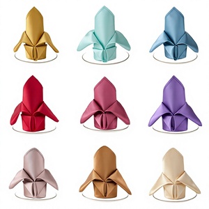 Nouveaux nappes carrées de style hôtelier en polyester <span class=keywords><strong>rouge</strong></span> uni pour restaurants occidentaux et cafés - Nappes de table et chiffons de séchage pour tasses - Product Image 5