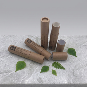 Tube en papier kraft imprimé, écologique, vide, pour baume à lèvres, parfum solide, logo de marque personnalisé disponible - Product Image 1