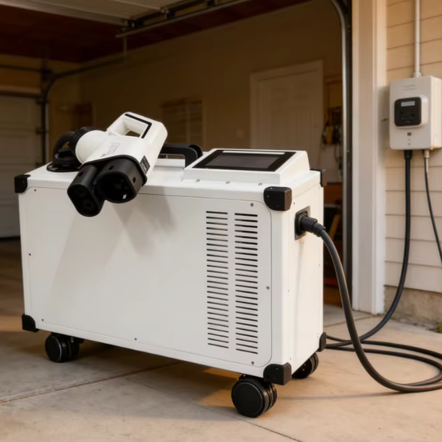 Tary EV Charging Station Portable Commercial Mobile EV DC Charger 20kw 30kw 40kw  Charger with Wheel