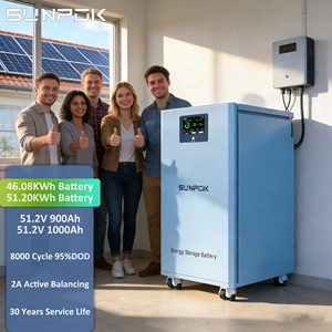 Batterie SUNPOK 48V 51.2V 900AH 46KWH 900AH 1000AH 46KWH 50KWH Mobile avec port de communication RS485 CAN - Product Image 4